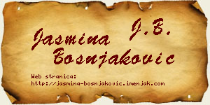 Jasmina Bošnjaković vizit kartica